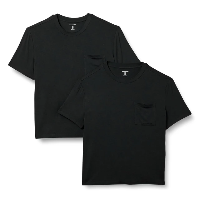 Amazon Essentials Damen Kurzarm Rundhalsausschnitt Jersey T-Shirt mit Tasche Beq
