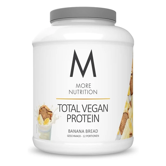 Total Vegan Protein Bananenbrot 600g - Hochwertiges Protein aus Kürbiskernmehl, Sonnenblumen- und Erbsenprotein