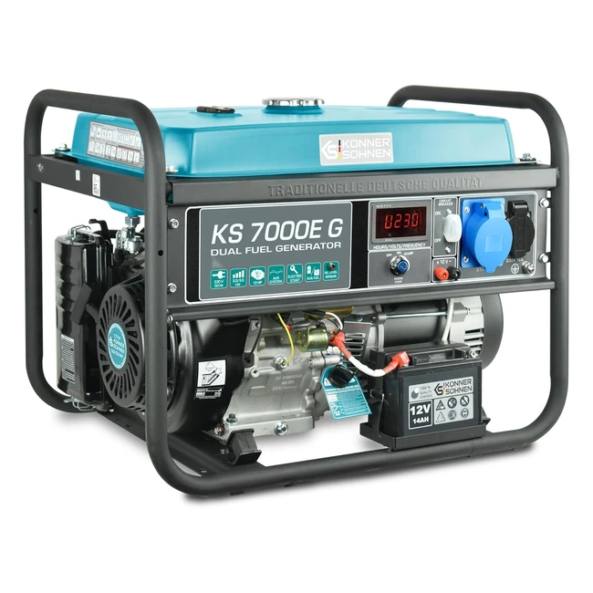 Generatore ibrido a benzina e gas KS 7000E G Serie Dual Fuel - Potenza massima 5500W