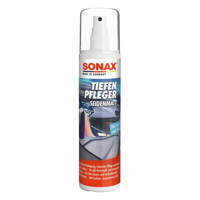 Sonax Tiefenpfleger Silk Matt 300 ml Kunststoff- und Gummireiniger für intensive Reinigung und dauerhaften Schutz #03830410