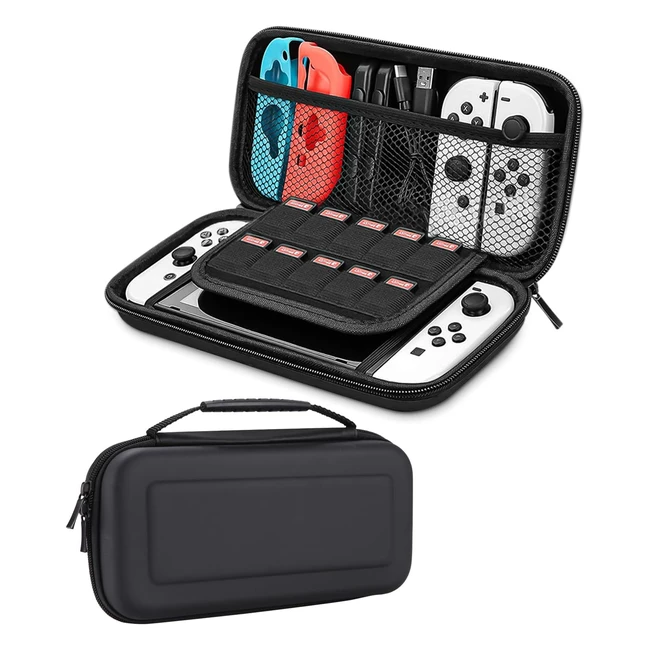 Custodia Nintendo Switch OLED - Protezione Viaggio Console Switch - 10 Cartucce Gioco