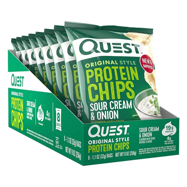 Quest Chips Sour Cream & Onion 8er Pack 256g - Protein Snack