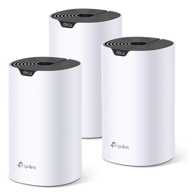 TP-Link Deco S4 AC1200 Whole Home Mesh WiFi System Qualcomm CPU 867Mbps at 5GHz 300Mbps at 2.4GHz Mu-MIMO Beamforming Pack of 3