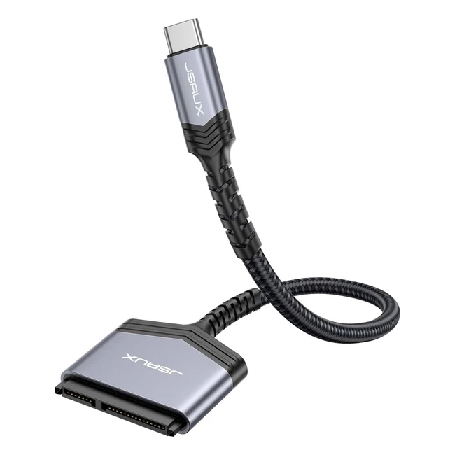 JSAUX SATA zu USB-C Kabel USB-C 3.1 zu 2,5 Zoll SATA III Adapter Typ C für 2,5 Zoll SSD und HDD Datenübertragung kompatibel Thunderbolt 3 MacBook Pro 2021/2020 Mac Mini etc. Grau