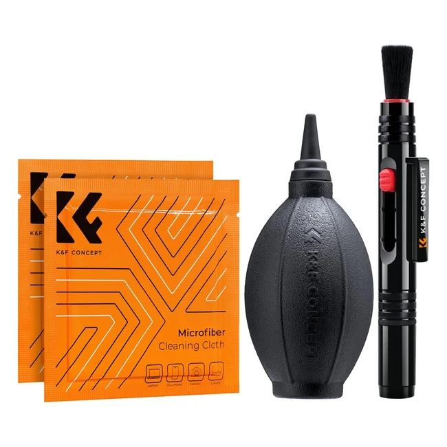 KF Concept 4in1 Camera Cleaning Kit - Lens Brush Pen Rocket Air Blower Microfibe