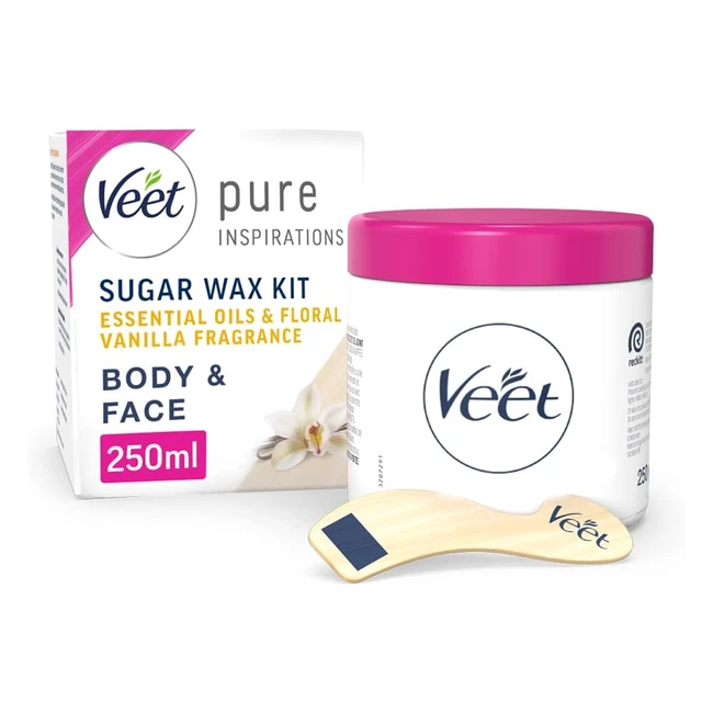 Veet Pure Oriental Hot Wax 250ml - Floral Vanilla, Professional Quality, Dermatologist Tested