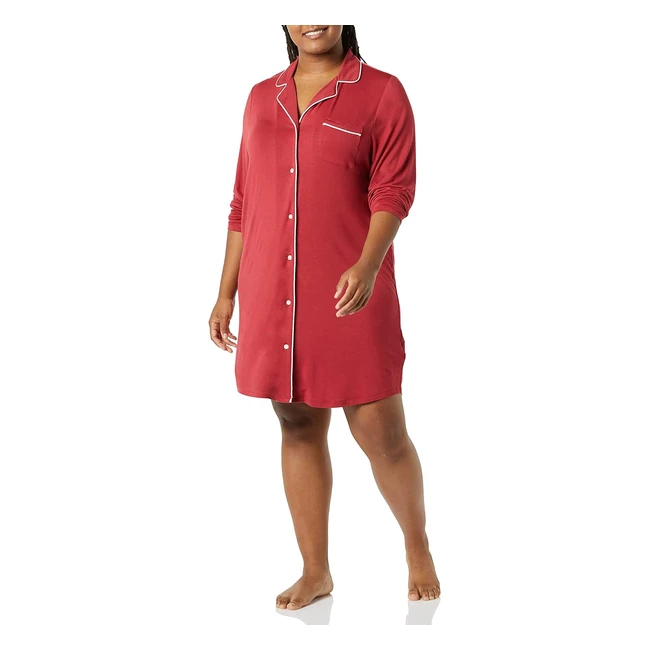 Amazon Essentials Damen-Nachthemd mit Paspelierung in Übergröße - Nr.12345 - Weiches Material