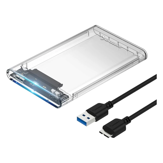 Carcasa USB 3.0 Sabrent para Discos Duros SATA SSD/HDD 2.5