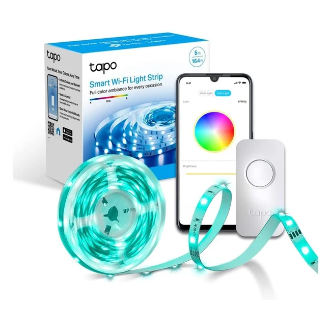 Tapo Smart LED Light Strip 5m RGB Multicolour - Works with Alexa/Echo/Google Home - DIY Decoration - Tapo L9005