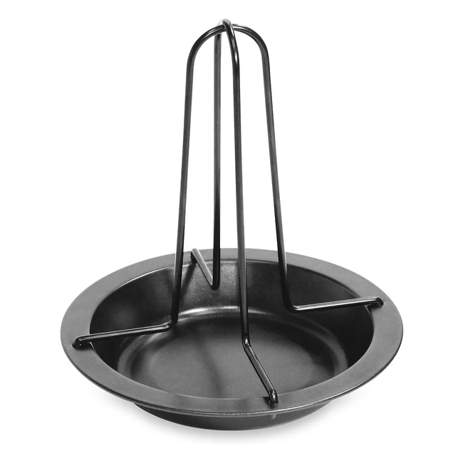 Fackelmann Chicken Roaster with Bowl - Nonstick Coating - Easy to Clean - Heat Resistant - Black