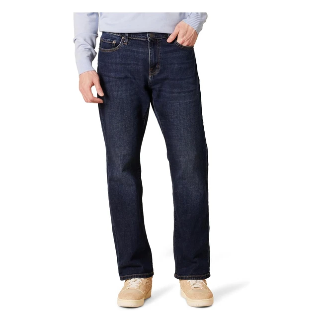 Amazon Essentials Herren Bootcutjeans dunkelblau Vintage 31W 28L #Fashion #Herrenmode #Jeans