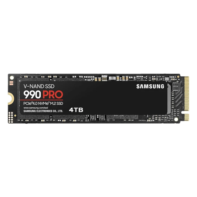 Samsung 990 Pro NVMe M.2 SSD 4TB PCIe 4.0 - High Speed Gaming & Video Editing