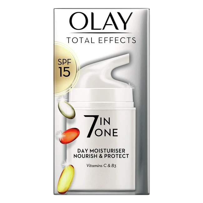Olay Total Effects 7in1 Anti-Ageing Moisturiser SPF15 50ml - Niacinamide, Vitamin C & E