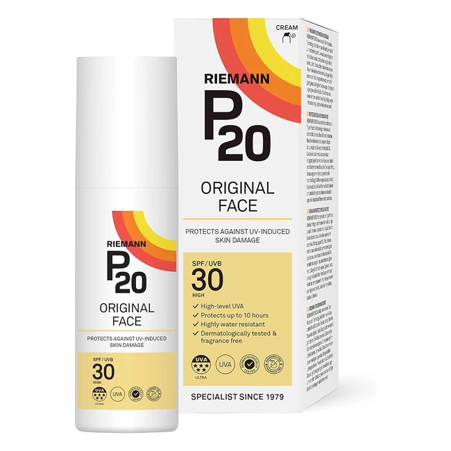 Riemann P20 Face Sun Cream SPF30 50g Long Lasting UVA & UVB Protection