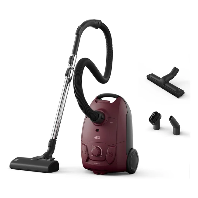AEG AB51C2DR 5000 Bagged Cylinder Vacuum Cleaner - Strong Suction Power, 3L Dust Capacity, Ergonomic Design