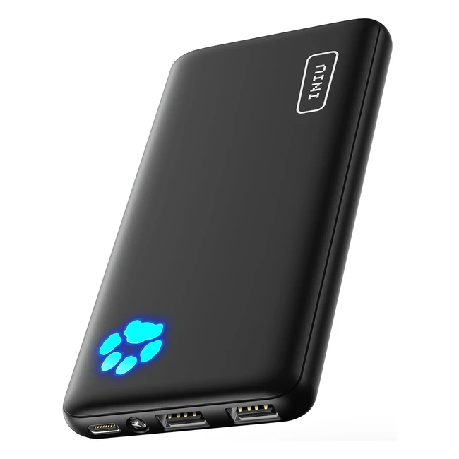 Power Bank INIU 10000mAh USB C Triple 3A Alta Velocidad - Batería Externa Portátil con Linterna