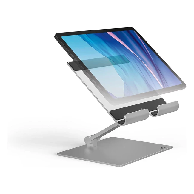 Durable Tablet-Ständer für Smartphone, höhen- und winkelverstellbar, klappbar, silber 894023