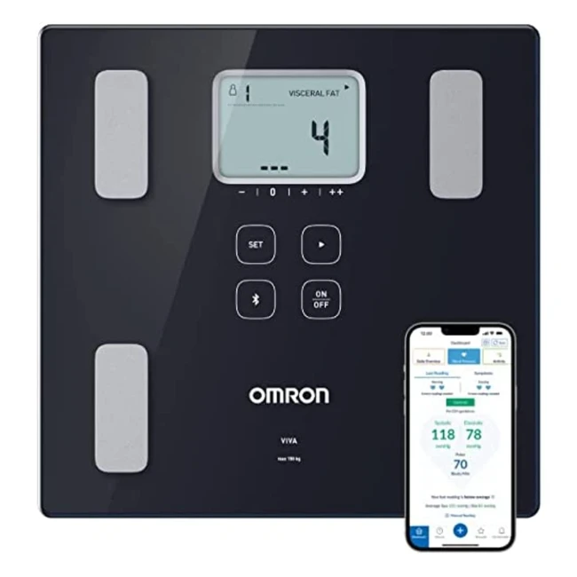 Omron HBF222TEBK Balance Impédancemètre Connect Bluetooth - Suivi Santé Cardiovasculaire