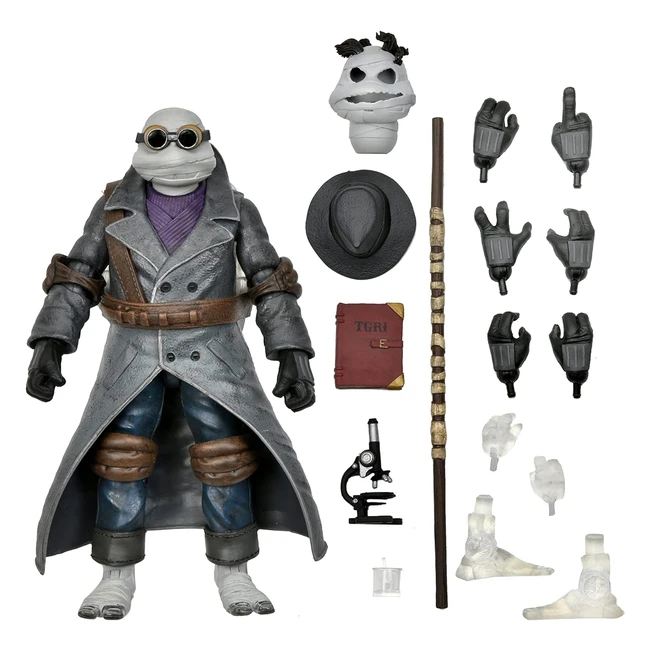 NECA Universal Monsters vs TMNT Donatello Invisible Man Ultimate 7 Action Figure - Limited Edition