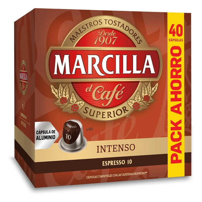 Marcilla Café Cápsulas Intenso 40 Cápsulas Nespresso #Café #Intenso #Compatibles