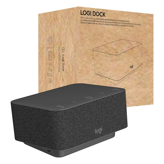 Logitech Logi Dock All-in-One USB-C Laptop Dockingstation mit Lautsprecher, Noise Cancelling Mikrofone, Bluetooth, HDMI, wei