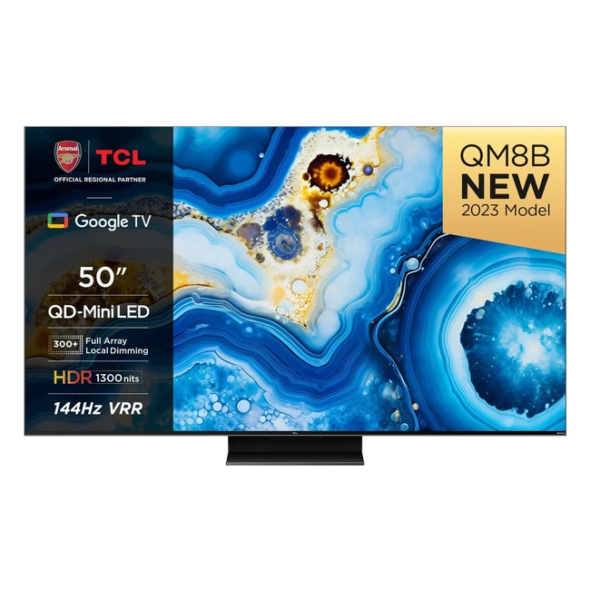 TCL 50QM8B 50inch QLED Mini LED Smart TV 4K HDR Premium 1300nits Google TV Dolby Vision Atmos Onkyo 20 Sound System