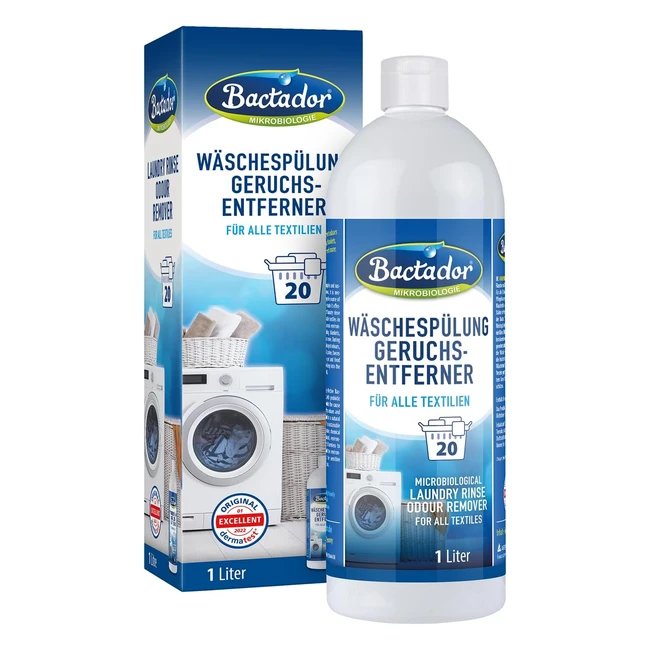 Bactador Wäschespüler Geruchsentferner 1L - Hygiene für alle Textilien - Enzymreiniger