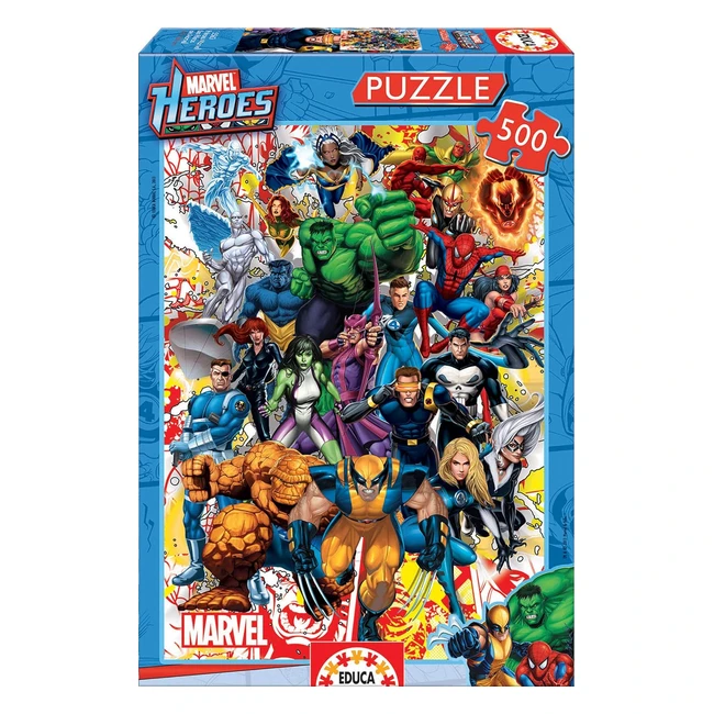 Puzzle Marvel 500 pièces - Educa 15560 - Héros, Action, Fun!
