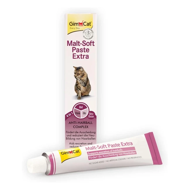GimCat Maltsoft Paste Extra - Antihairball Katzensnack - Nr. 1 - Fördert die Haarballenausscheidung