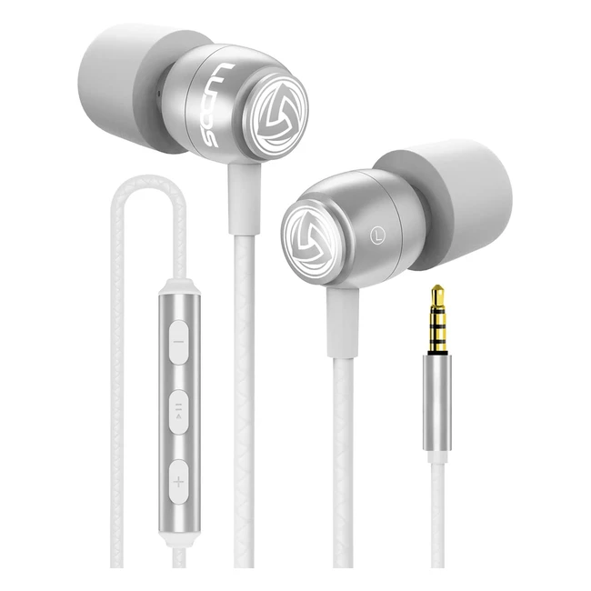 Ludos Clamor Auriculares In Ear con Cable y Microfono - Alta Calidad y Graves Potentes - 5 Anos de Garantia