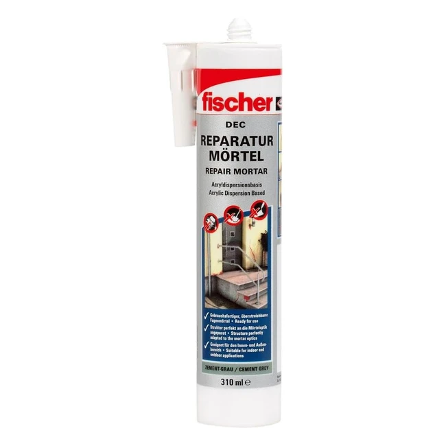 fischer Dec Repair Mortar Acrylic Grout 310 ml - Odourless & Weatherresistant - Item No. 534474
