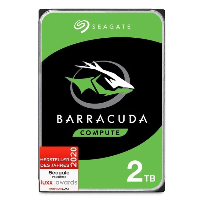 Seagate Barracuda 2 TB HDD interne Festplatte 8,9 cm 3,5 Zoll 7200 U/min 256 MB Cache SATA 6 Gb/s Silber Modell Nr. ST2000DMZ08 DM008 FFP
