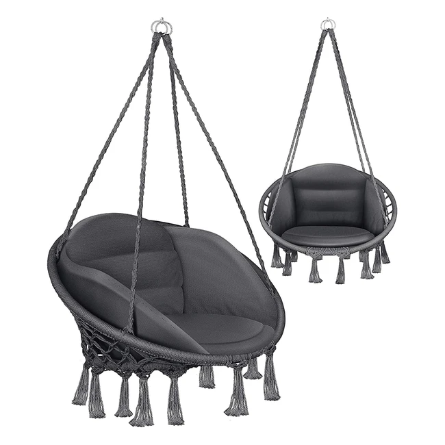 Fauteuil suspendu Kesser avec coussin - Chaise relaxante pour adultes et enfants - Charge max 150 kg