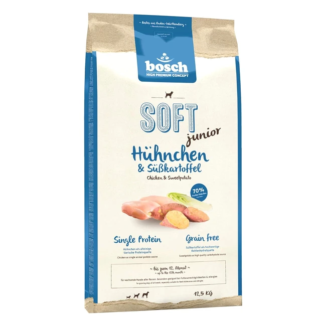 Bosch HPC Plus Strauß Kartoffel Hundefutter für erwachsene Hunde aller Rassen - Single Protein - Getreidefrei
