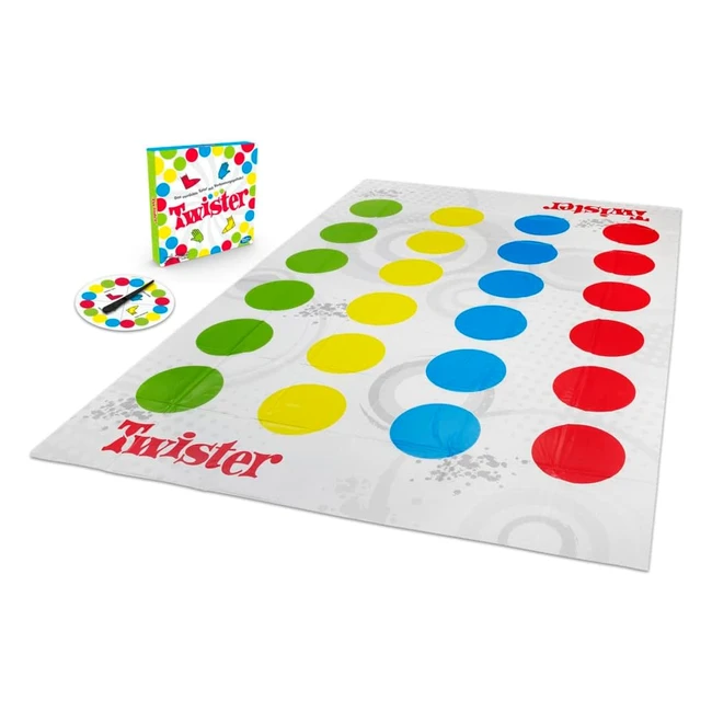Twister Partyspiel für Familien und Kinder - Klassisches Spiel mit Verbiegen und Verschieben