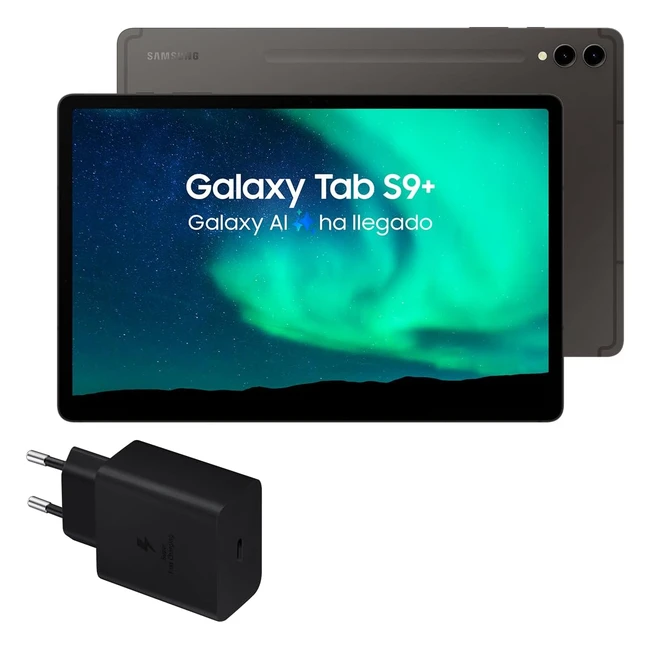 Samsung Galaxy Tab S9 512 GB 5G - Cargador 45W - Tablet Android con IA - S Pen - Gris