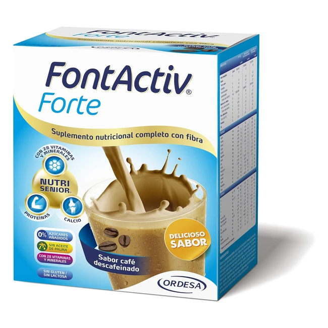 Fontactiv Forte Cafe Descafeinado 14 Sobres - Suplemento Nutricional Fibra Adultos