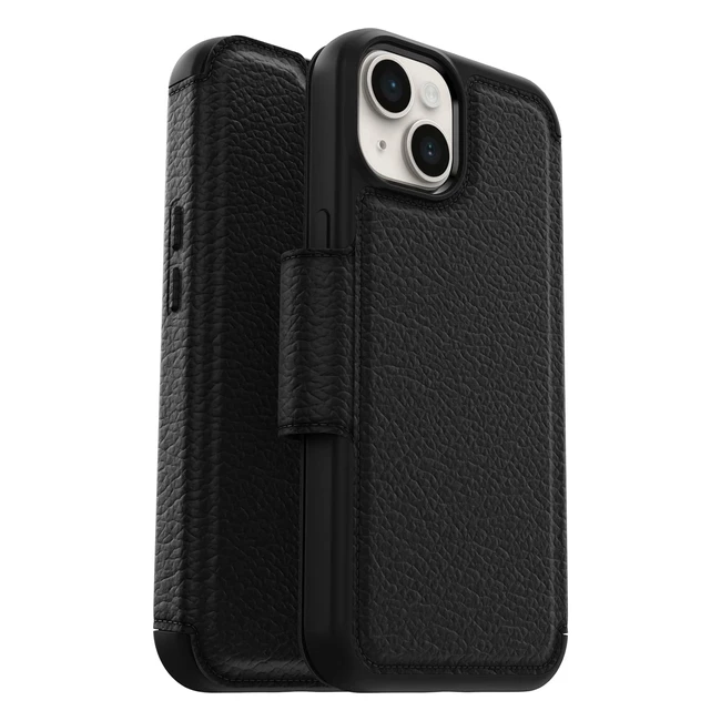 Otterbox Strada Coque iPhone 14 Antichoc Cuir Qualité Portecartes Noir