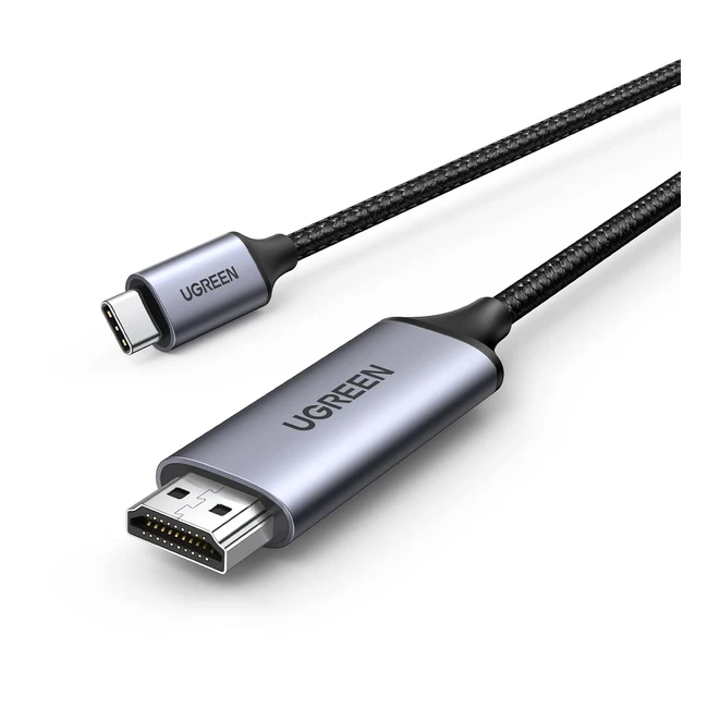 UGREEN USB C to HDMI Kabel 4K 60Hz 2m Thunderbolt 3 USB C 31 HDMI Kabel UHD Geflochtenes Aluminium Kompatibel mit iPhone 15 MacBook Pro 2021 iPad Pro Air Galaxy S23 Ultra etc 2m