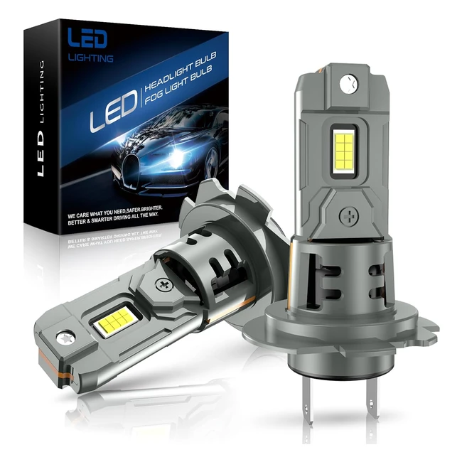 Shinyy Lampadine H7 LED Fari 23000lm 6500K Bianco 12V - 600 Luminoso - Auto Moto - Canbus - 2pcs