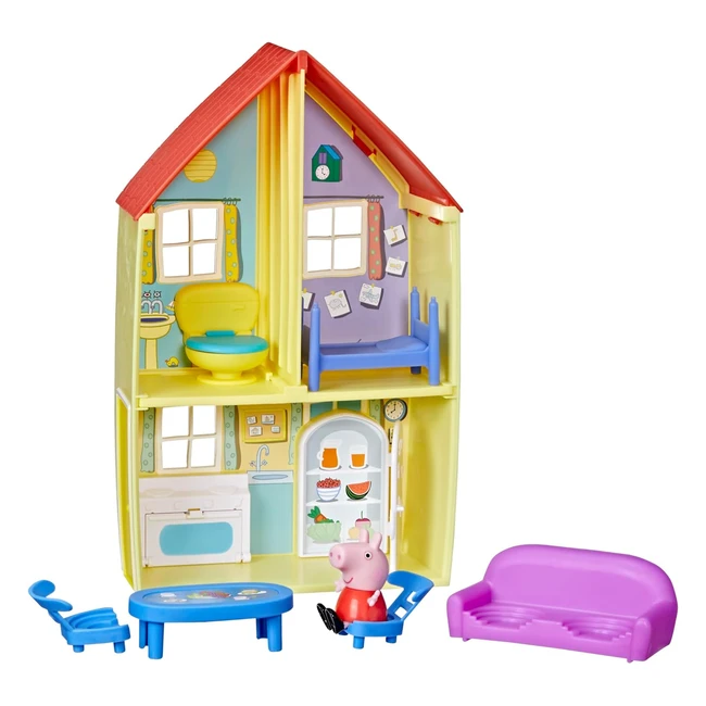 Maison de Peppa Pig avec Figurine et 6 Accessoires - Jouet Préscolaire