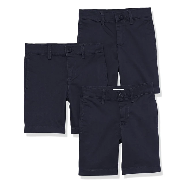 Short garçon Amazon Essentials lot de 3 uniforme - Bleu marine - Taille 8 ans