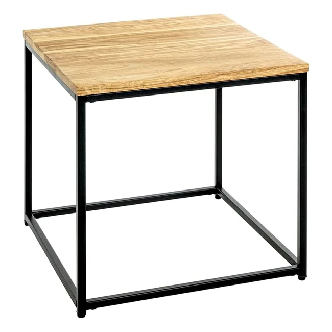 Table d'appoint en bois massif chêne noir Haku - L 45 x P 45 x H 45 cm