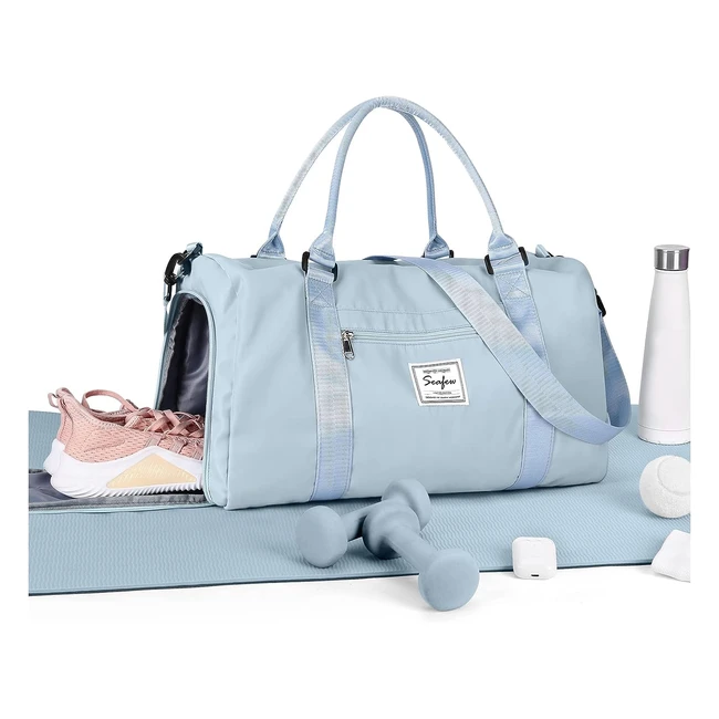 Bolsa de Gimnasia Unisex con Compartimento de Zapatos y Bolsillo Wet - Avinsport Gym Tote Bags