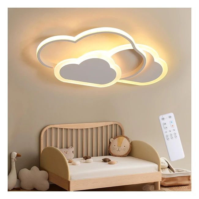 Lampadario LED Soffitto Dimmerabile Nuvola Bambini 42cm Telecomando 30006000K 42W