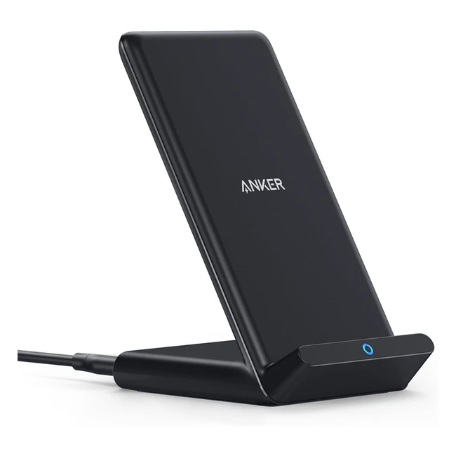 Anker PowerWave 10W Stand Caricabatterie Wireless iPhone XR XS Max XS X 8 8 Plus Ricarica Rapida Galaxy S10 S9 S8 Edge S7 Note 8