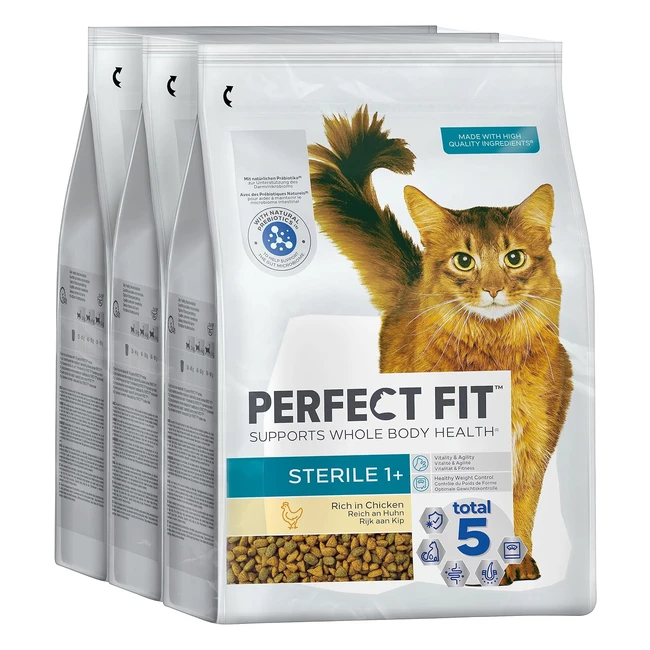Steriles Trockenfutter für sterilisierte Katzen ab 1 Jahr, Huhn 28 kg, 3 Beutel