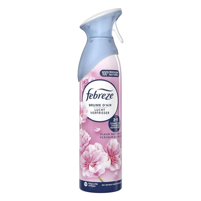 Febreze Spray Désodorisant Fleur Naissante 8 x 185ml - Éliminateur d'Odeur Naturel