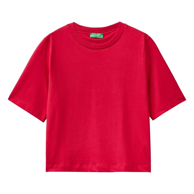 T-shirt femme United Colors of Benetton 3BL0E17G5 - Rouge foncé - Taille XXS