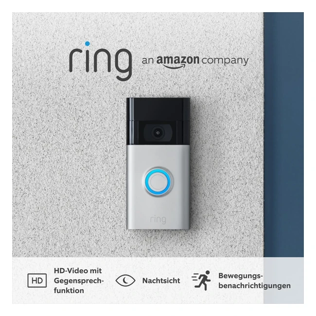Ring Amazon Video Doorbell 1080p HD - Einfache Installation & 30 Tage Testzeitraum